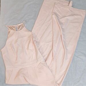bebe Light Pink Sleeveless Jumpsuit